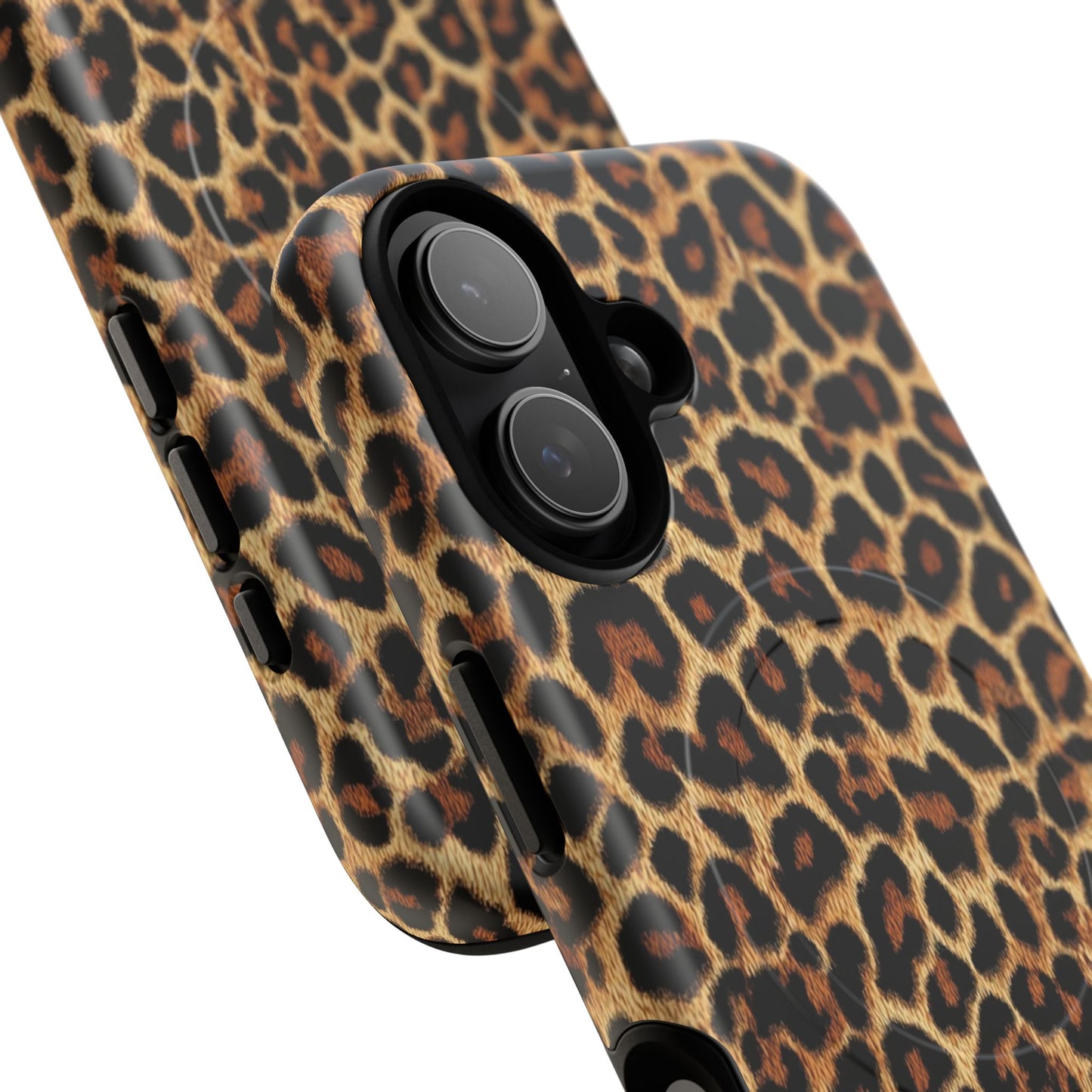 Leopard Print Tough Magnetic Phone Case — Slim Protective Animal Print Cover