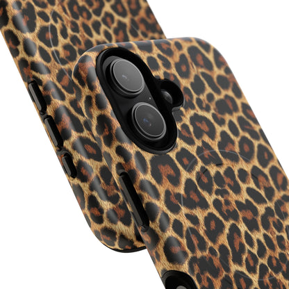 Leopard Print Tough Magnetic Phone Case — Slim Protective Animal Print Cover