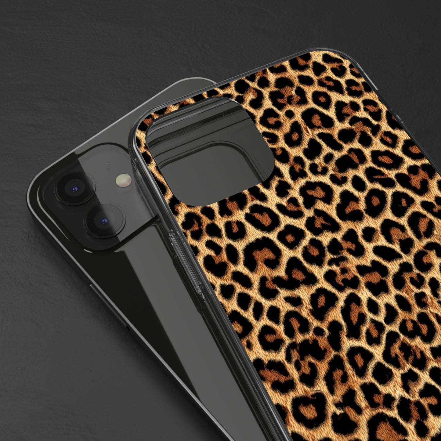 Leopard Print Clear Phone Case — Stylish Transparent Animal Pattern