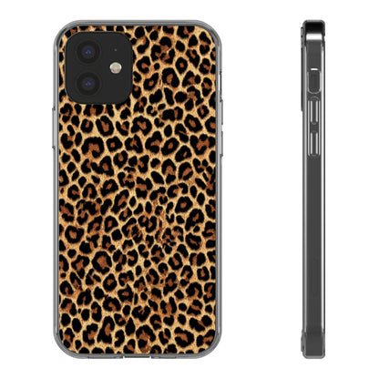 Leopard Print Clear Phone Case — Stylish Transparent Animal Pattern