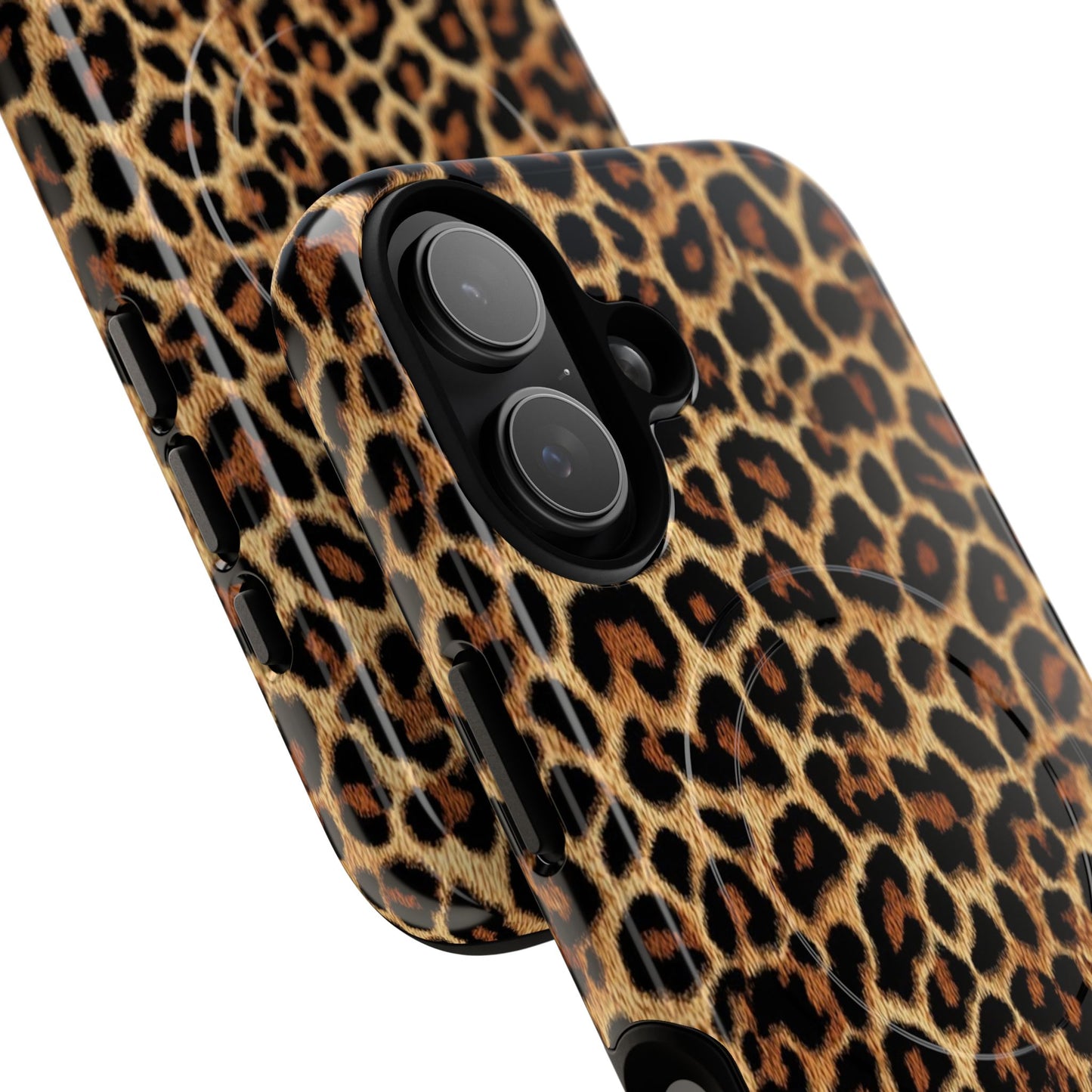 Leopard Print Tough Magnetic Phone Case — Slim Protective Animal Print Cover